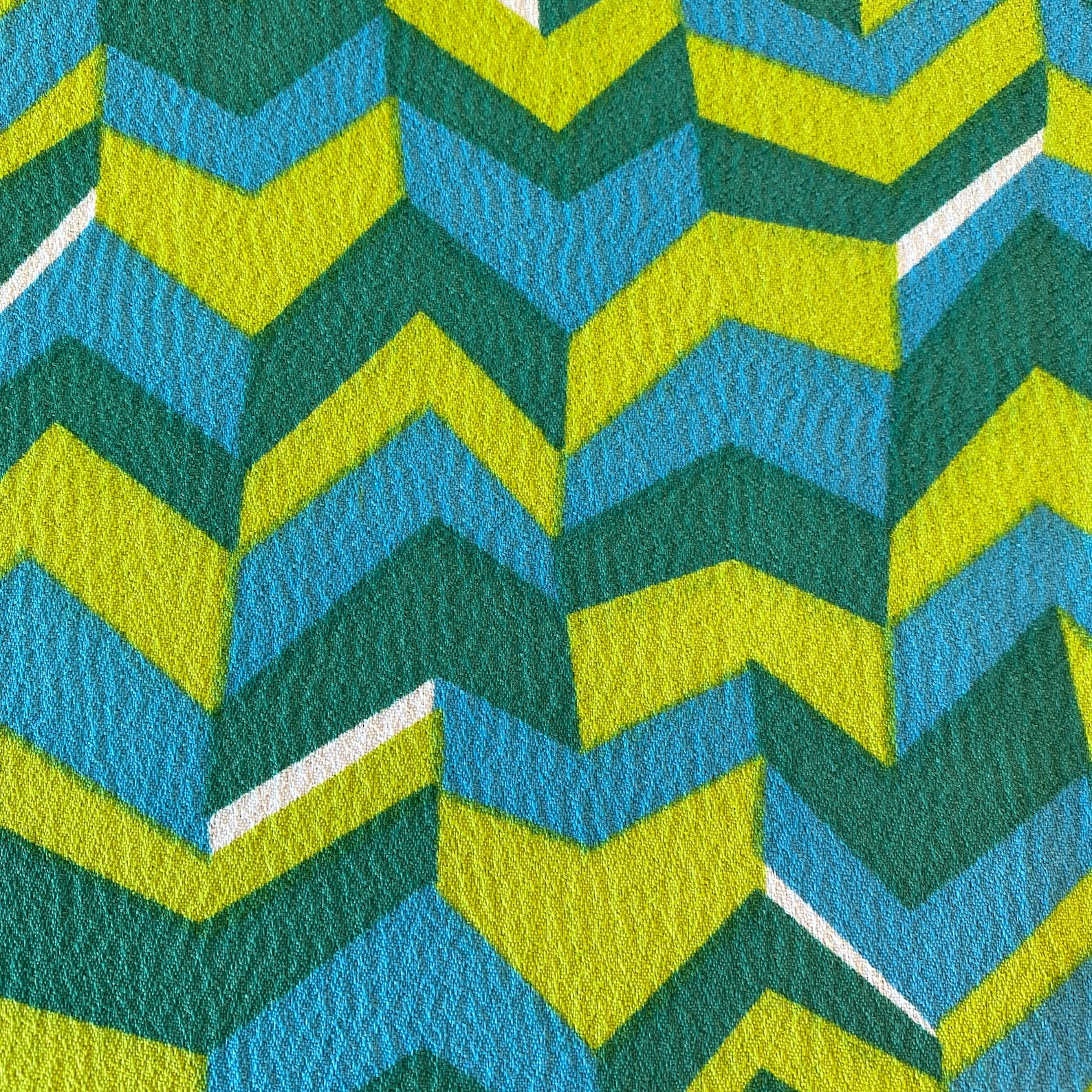 Vintage 1960s Cohama Fabrics Chartreuse Chevron Fabric 1960s - Etsy New ...