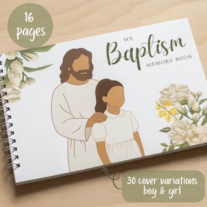 LDS Baptism Memory Book | Printable Baptism Journal | Baptism book lds | lds baptism journal | baptism memory book LDS | LDS baptism gift