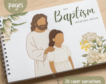 LDS Baptism Memory Book | Printable Baptism Journal | Baptism book lds | lds baptism journal | baptism memory book LDS | LDS baptism gift