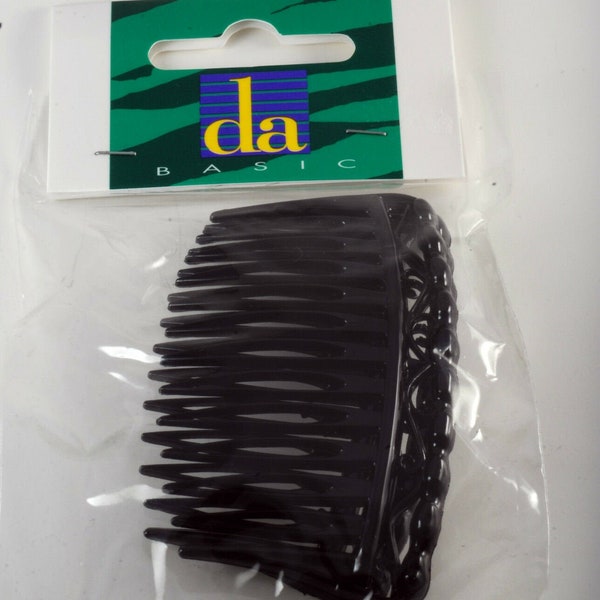 Da Basic Black PLastic Hair Combs Pair Hair Accessories Clips New in Package