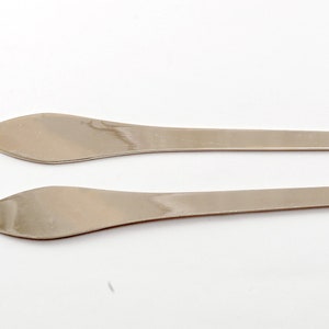 Vintage Hair Stick Pair 2 Silver Metal Flat Hair Sticks Pins Hair Bodkin Accessory Pair