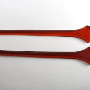 Vintage Hair Sticks Pins Brown Plastic Pair Hair Bodkin Accessory