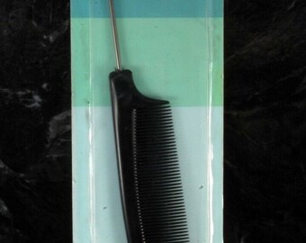 Vintage Paul Marechal Black Curved Rat Tail Comb, Deadstock  display picture 3