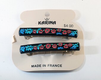 Acetate Made in France Barrette Made in France Barrette Vintage Karina Made in France Shell Look barrette Karina NEW old stock
