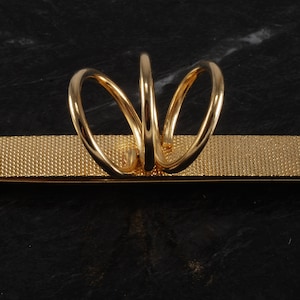 Vintage Hair Barrette Gold Tone Metal Spiral Top Textured Hair Accessory