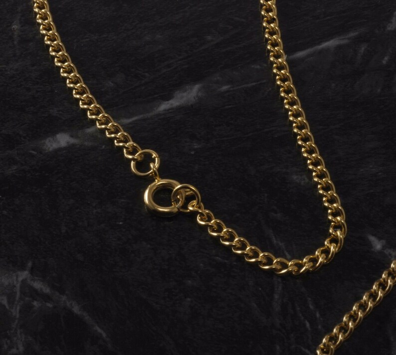 Vintage Medical Alert Necklace Gold Tone Metal Medical Condition Jewelry