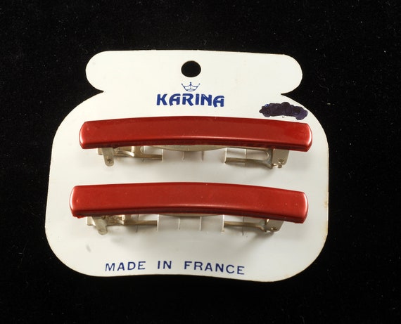 Vintage Karina Hair Barrette 1970's Made In Franc… - image 1