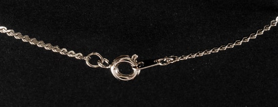 Vintage Locket Necklace Silver Plated Brass Locke… - image 3