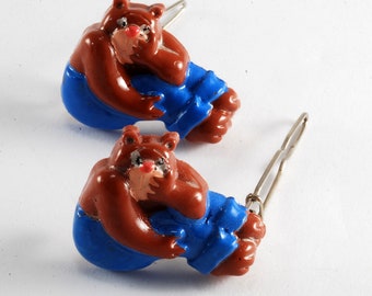 Vintage Sweet Pickles Barrettes Bashful Bear 1980's Sweet Pickles Bus Characters
