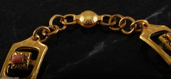 Vintage Antique Bracelet 40's-50's Gold Tone Meta… - image 3