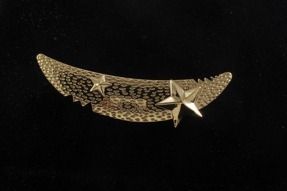 Beautiful star gold-tone metal hair barrette Amazon.com : Unicra Gold Hair Pins Star Hair Clips Bridal  main image 3