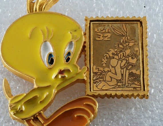 1997 Looney Tunes Stamp Collection Tweety Bird Pin Made in USA - Etsy