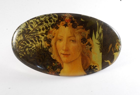 Vintage Hair Barrette Unique Lady in the Leaves H… - image 3