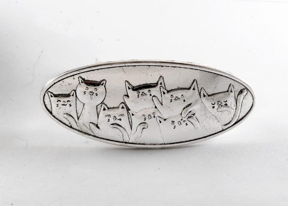 [Vintage] Silver-tone Cat Hair Barrette il_fullxfull.7316432828_mf6j.jpg main image 3