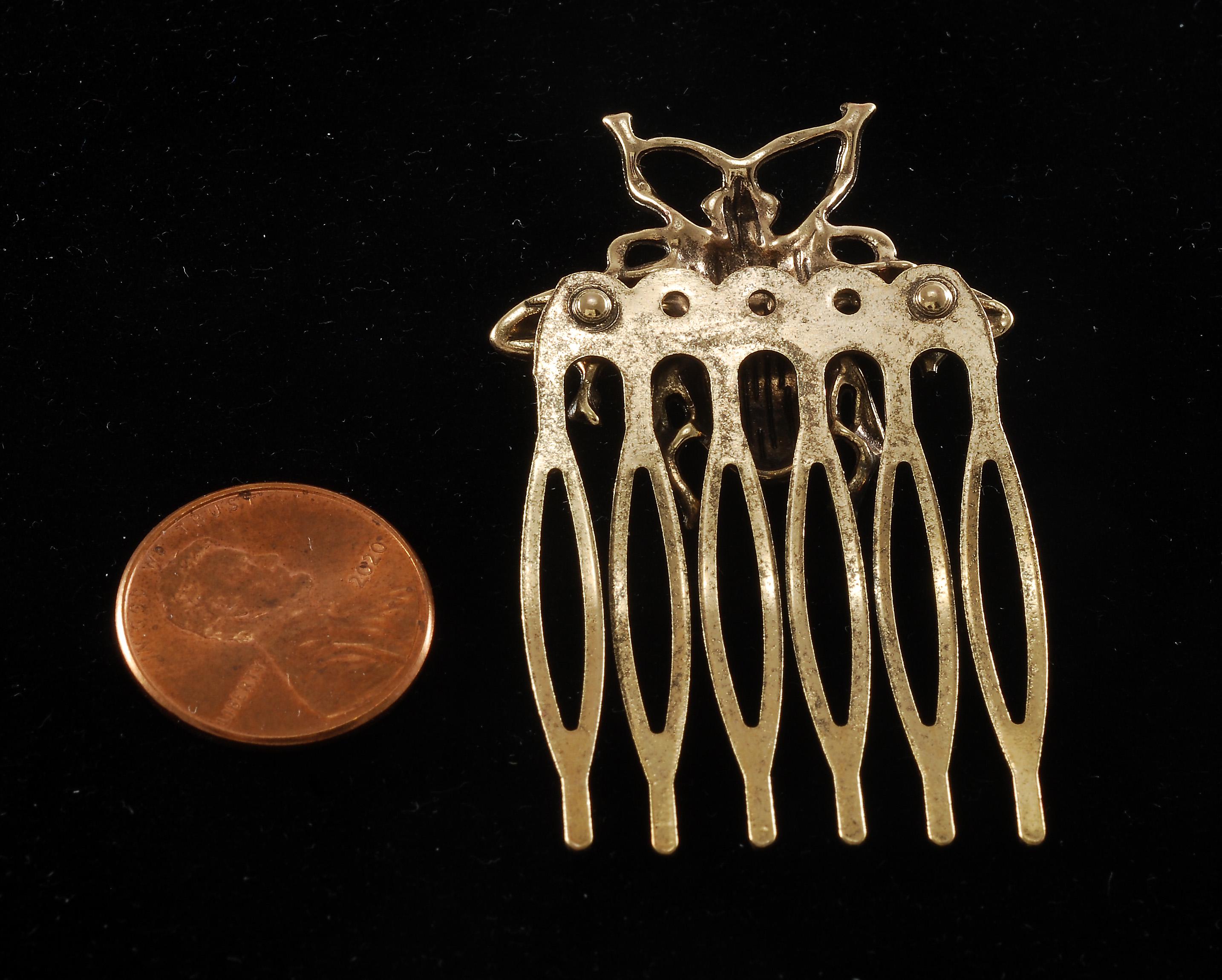 Set Di 4 Pettini Per Capelli Oro A Forma Di Ape - In Metallo E Lega, Vintage, Con Tensione Regolabile, Per Donne E Ragazze - 5