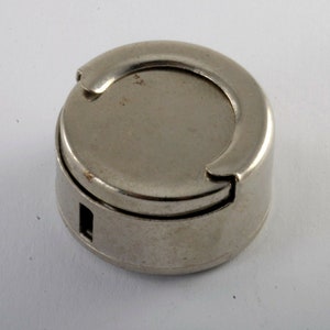 Vintage Silver Tone Metal Hong Kong Nickel Coin Dispenser