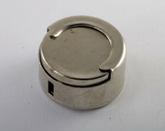 Vintage Silver Tone Metal Hong Kong Nickel Coin Dispenser
