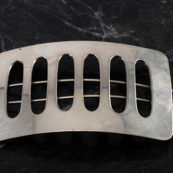 Vintage haarspeld zilverkleurig metalen roosterontwerp haaraccessoire draadtandaccessoire