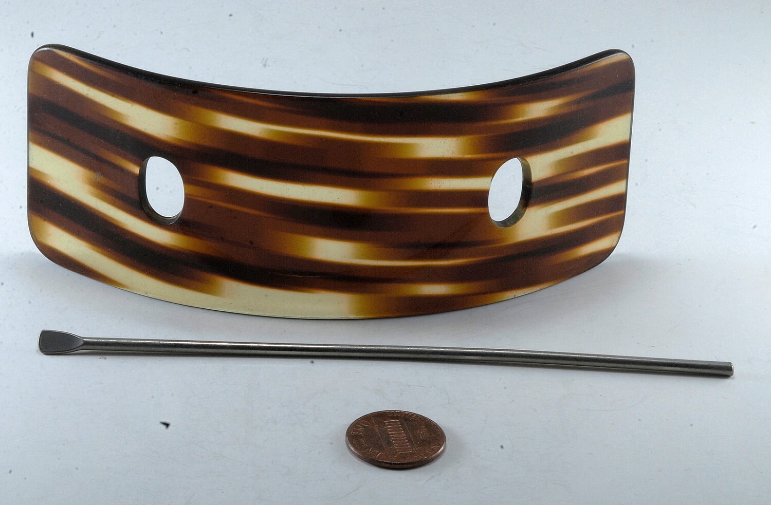 ヴィンテージ ラージ べっ甲カラー ヘアスティック バレッタ - Etsy 日本