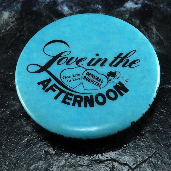 Vintage Button Pin General Hospital One Life to Live Love in the Afternoon 1 Random Color Pin