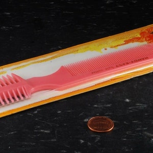 Vintage Tip Top Handy Easy Hair Cutter Comb New in Package NOS Pink