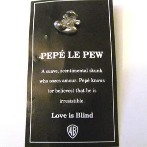 1992 Warner Brothers Pepe Le Pewter Metal Collectible Pin