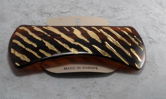 Acetate Made in France Barrette Made in France Barrette Vintage Karina Made in France Shell Look barrette Karina NEW old stock