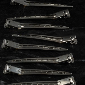 Vintage zilverkleurige metalen vingergolf haarspeld haaraccessoire set van 8 inch