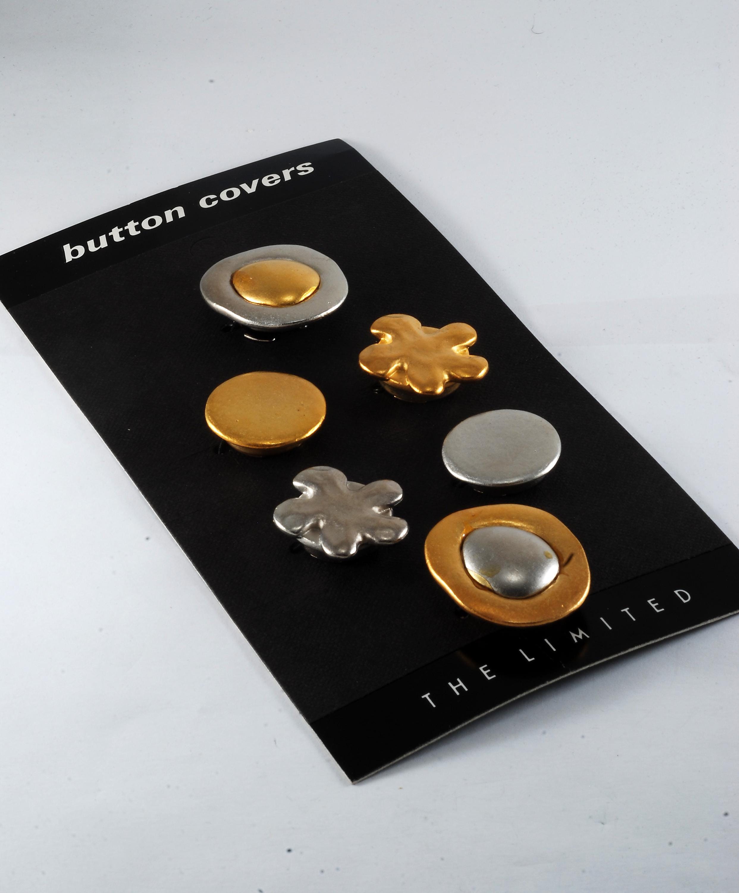 Vintage the Limited Button New on Card Set of 5 Metal Button Vintage the Limited Button New on Card Set of 5 Metal Button