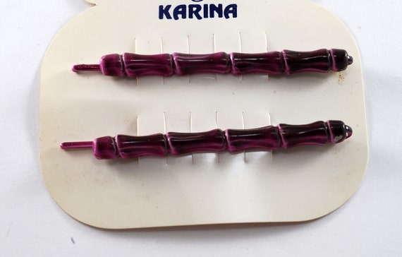 Vintage Karina Hair Barrette 1970's Made In Franc… - image 3