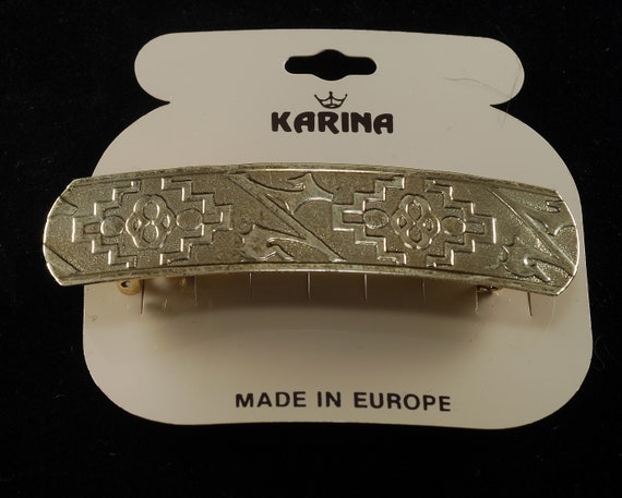 Vintage Hair Barrette Karina Made in France Signe… - image 1