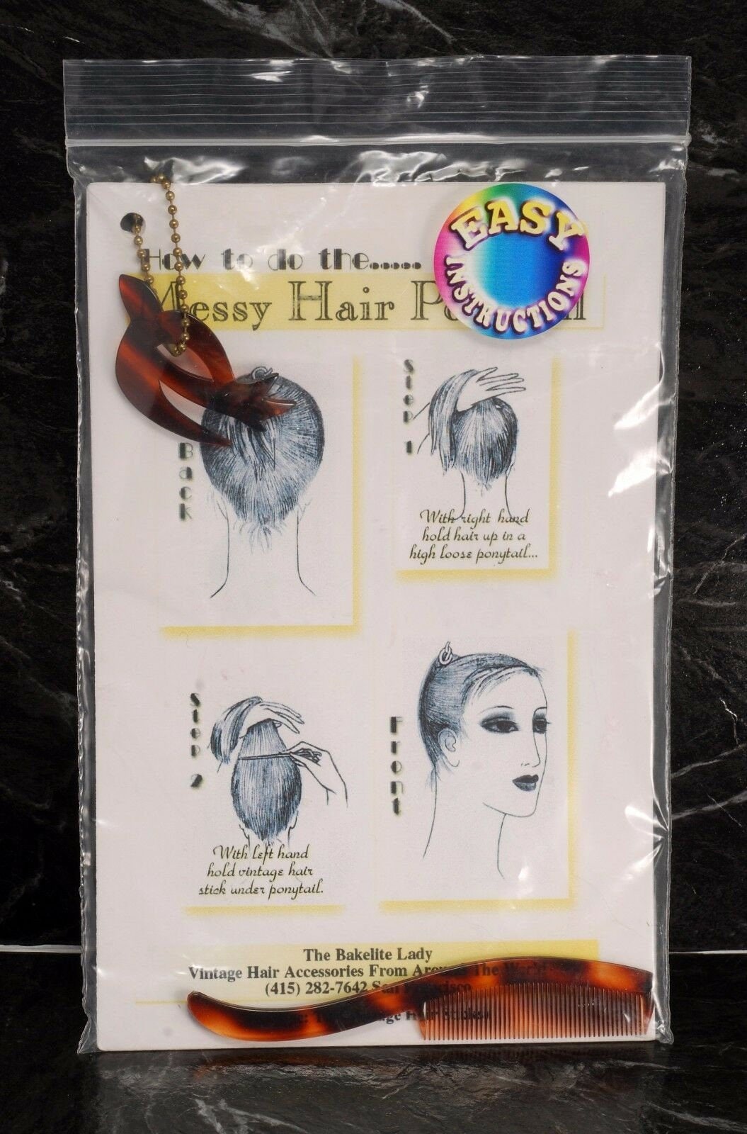 Bakelite Hair Clip - Etsy display picture 1