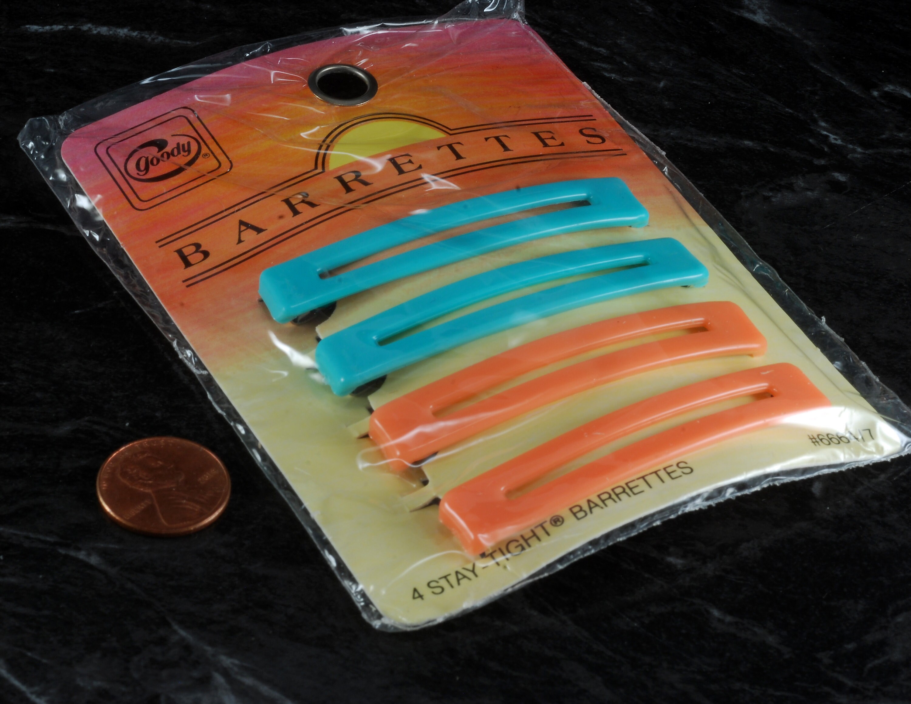 Vintage Hair Barrettes Goody Stay Tight Set Of 4 Made in USA Etsy