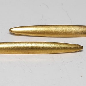 Antique Vintage Old Gold Tone Metal Oval Bar Pin Patent Date 1864