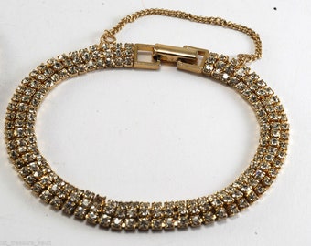Vintage premier ontwerpt Strass goud tennis armband sieraden
