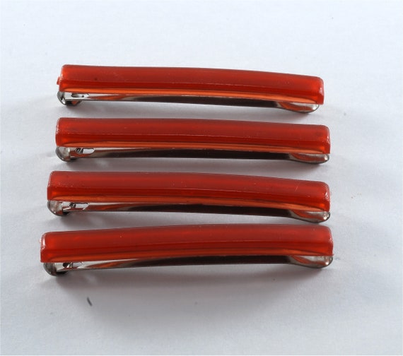 Vintage Hair Barrette Lot de 4 Orange / Rouille Couleur - Etsy Canada