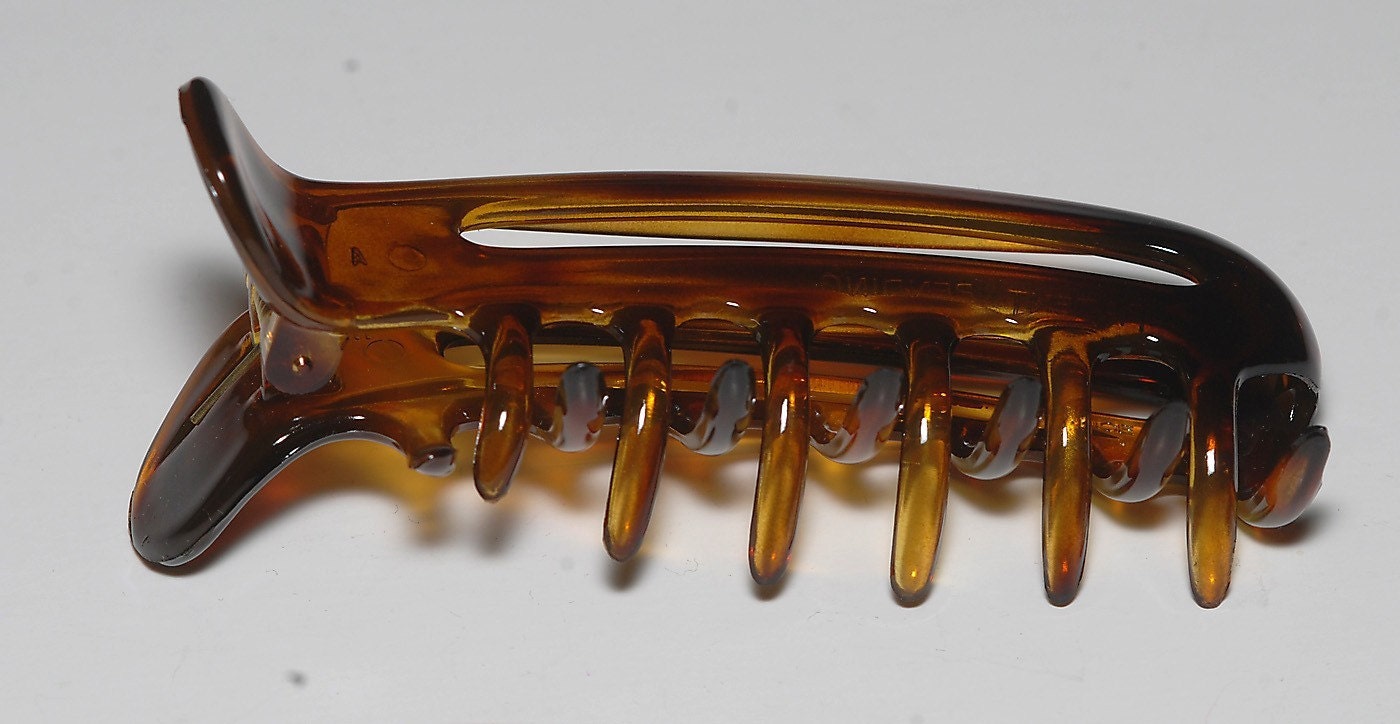 Vintage Made In France Tortoise Lucite Hair Comb Hair Clip Etsy