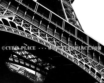 Tour Eiffel Paris France 8 x 10 noir et blanc Photogrph imprimé par Cyril Place