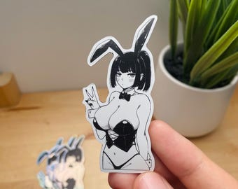 Originala Anime Kaninflickklistermärken + Magneter