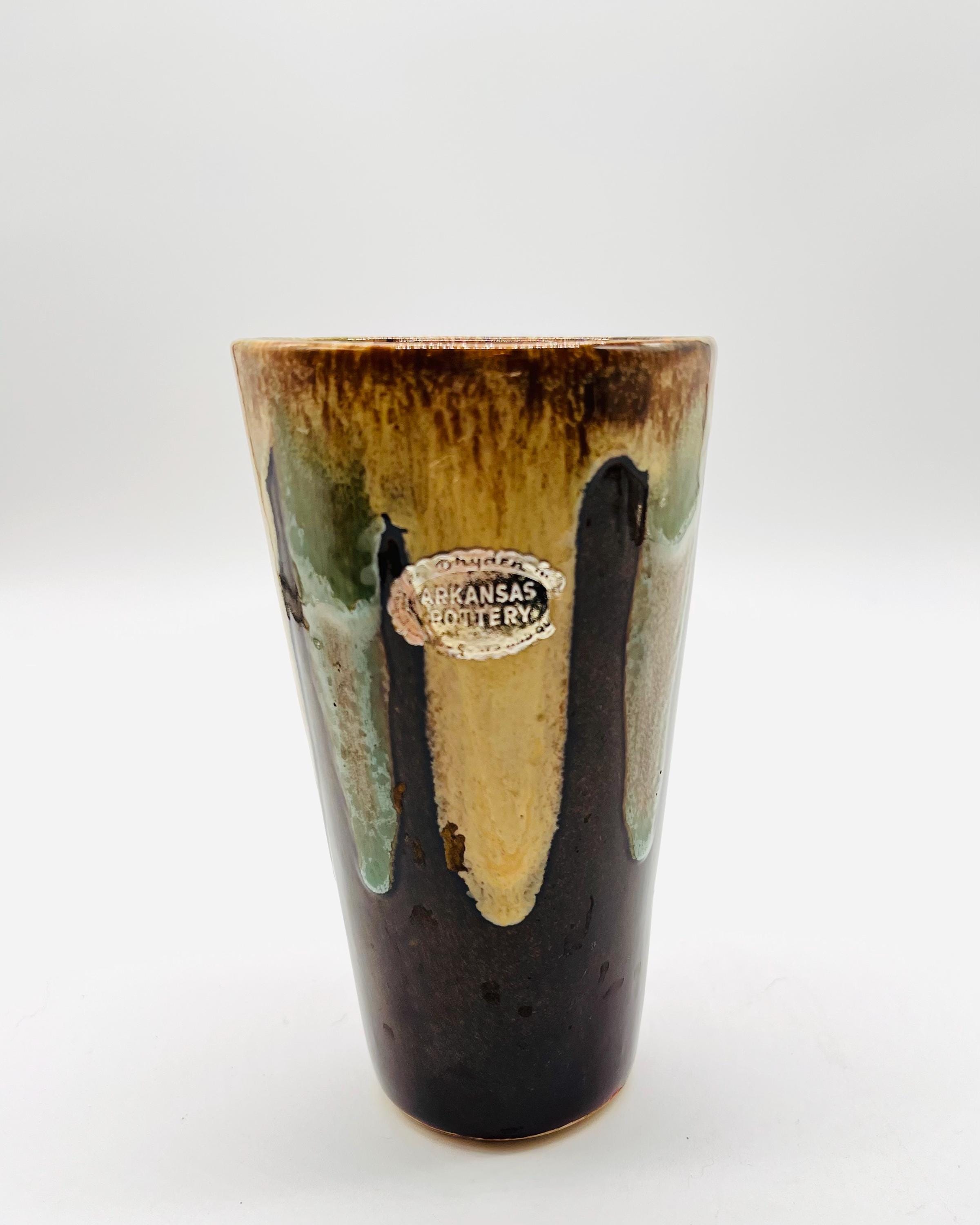 Vintage Dryden Pottery Vase: Hot Springs Arkansas Drip Glaze