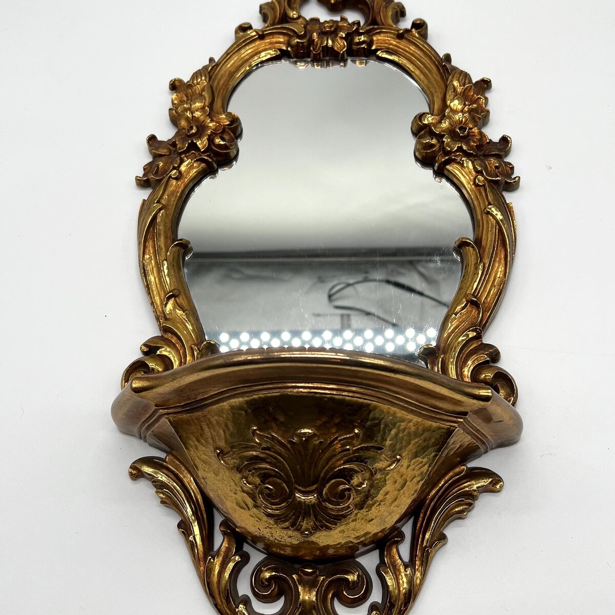 Syroco Wall Mirror With Shelf Art Nouveau Boho Taper Wall Decor Hollywood Regency Glam 1970 READ Description About Shipping - Etsy