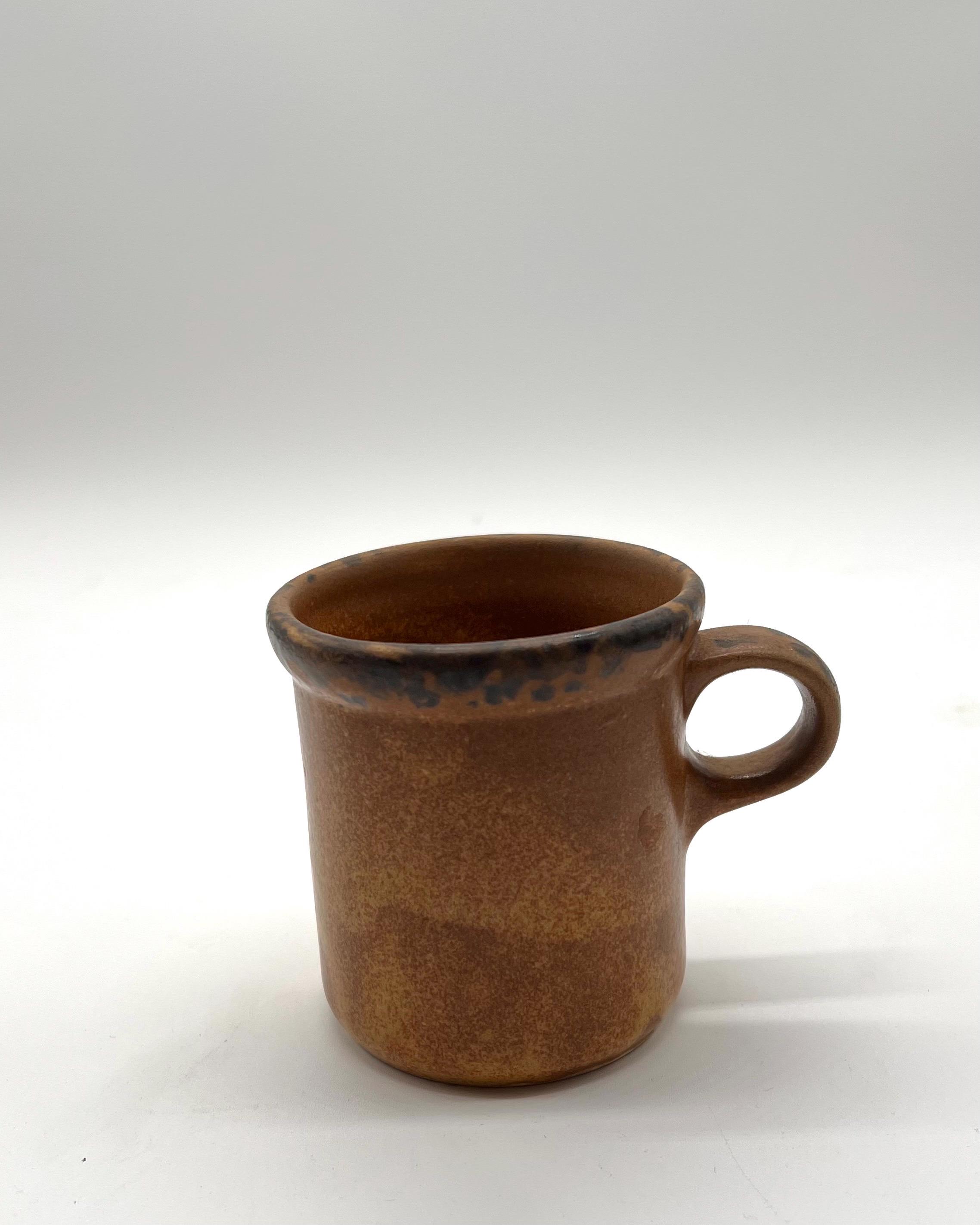 Vintage Mccoy Pottery Coffee Cups: Canyon Mesa Rustic Southwest