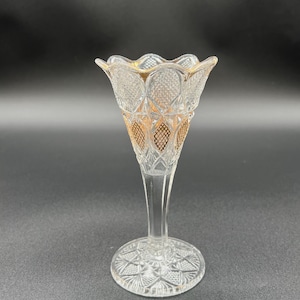 EAPG United States Glass no 14048 Pennsylvania Trumpet Vase c 1897 aka Balder Kamoni