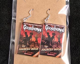 mini book earrings