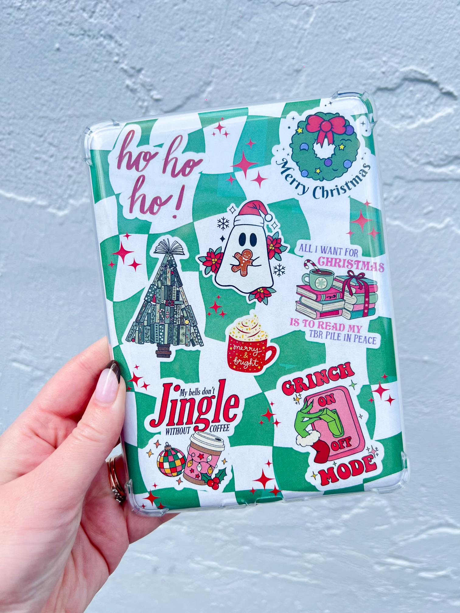 CHRISTMAS THEMED Checkered Kindle Insert for Clear Case - Printable ...