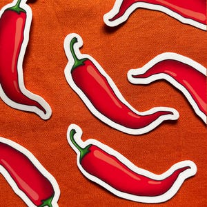 Chili Vinyl Sticker | süße Zeichnung