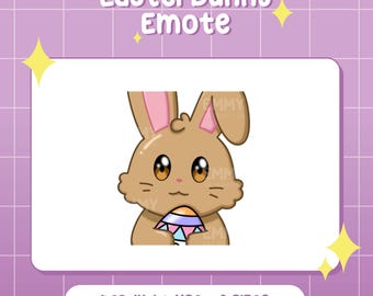 Easter Bunny Emote | Youtube/Twitch/Discord/Tiktok Emote | Cute Drawing