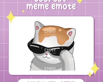 Cat Meme Emote | Youtube/Twitch/Discord/Tiktok Emote | Cute Drawing