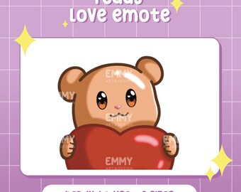 Teddy Love Emote | Youtube/Twitch/Discord/Tiktok Emote | Cute Drawing