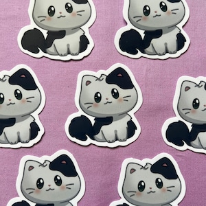 Flauschige Katze Vinyl Sticker | süße Zeichnung